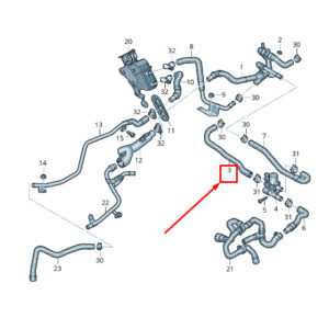 AUDI Q5 FY Engine Coolant Hose 80C819373F ORIGINAL