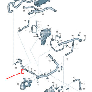 AUDI Q7 4L Engine Coolant Pipe 05A121507B ORIGINAL