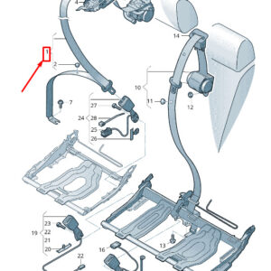 AUDI Q8 4MN Rear Left Seat Belt Guide 4M8857791A ORIGINAL