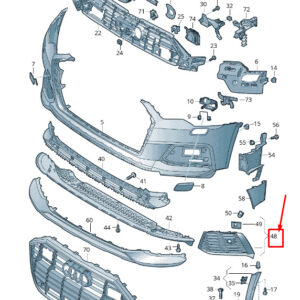 AUDI A6 C8 Front Right Bumper Air Guide Grille 4K0807648E9B9 ORIGINAL