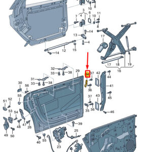 AUDI A8 D5 Rear Right Upper Door Shell Bracket 4N6839162 ORIGINAL