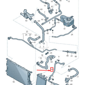 AUDI A8 4H Rear Left Engine Coolant Pipe 4H0121400AC ORIGINAL