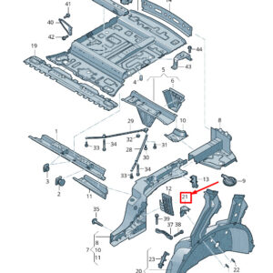 AUDI Q8 4MN Rear Right Wheelhouse Bracket 4M6810784B ORIGINAL