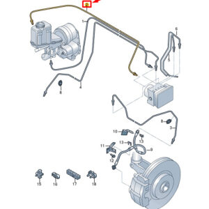AUDI Q4 E-Tron Brake Pipe RHD 1EC614740A ORIGINAL