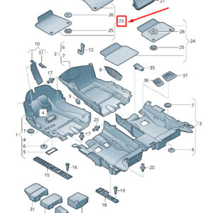 AUDI A8 4H Floor Mat Set RHD 4H6863011C GP1 4H6863011CGP1 ORIGINAL