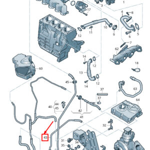 AUDI A6 Avant C7 Engine Vacuum Hose 03L131552AN ORIGINAL