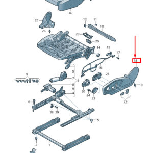 AUDI Q7 4M Front Left Outer Seat Frame Trim 4M88813251JO ORIGINAL