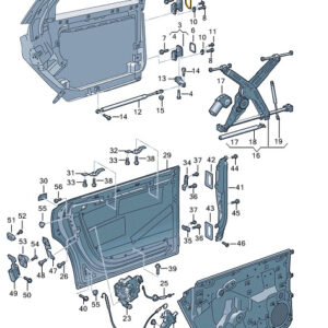 AUDI A8 D5 Rear Left Upper Door Hinge Seal 4N6839119 ORIGINAL