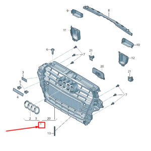 AUDI A3 Sportback 8V Front Radiator Grille 8V5853651C1QP ORIGINAL