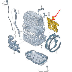 AUDI A3 Sportback 8Y Rear Engine Damping 05L103954R ORIGINAL