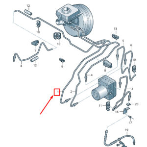 AUDI A4 Avant B8 Brake Pipe RHD 8K2614705N ORIGINAL