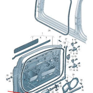 AUDI A8 4N Front Left Outer Door Seal Rubber 4N0837911D ORIGINAL