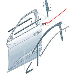 AUDI E-TRON GEN Front Right Door Trim Seal 4KE867382 ORIGINAL