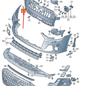 AUDI A8 D5 Front Bumper Towing Eye Cover 4N6807241A9B9 ORIGINAL