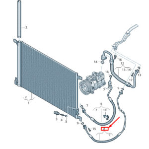 AUDI RSQ8 A/C Coolant Pipe 4M0816741DA ORIGINAL
