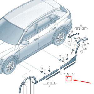 AUDI E-TRON GEN Rear Right Door Cover 4KE8539704W3 ORIGINAL