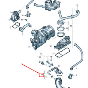 AUDI Q7 4M Engine Breather Line 0P2103217A ORIGINAL