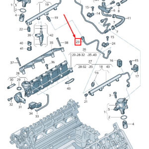 AUDI A4 Avant B8 Center Fuel Pipe 079127507AG ORIGINAL