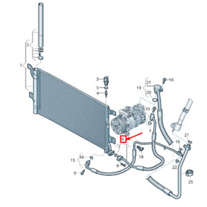 AUDI A6 C8 A/C Refrigerant Line 4K0816721ED ORIGINAL
