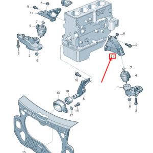 AUDI A6 Avant C6 Front Left Engine Mounting Plate Bracket 4F0199307R ORIGINAL