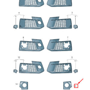 AUDI Q7 4M Front Left Bumper Trim 4M0807125MX3 ORIGINAL