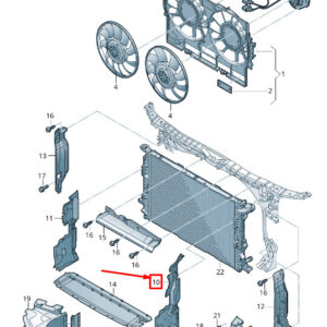 AUDI RS7 Sportback 4G Left Radiator Air Guide 4G8121283BD ORIGINAL