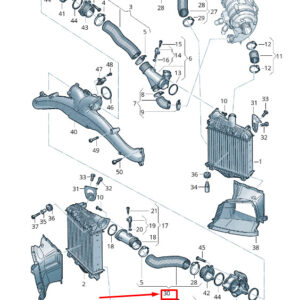 AUDI Q7 4M Intercooler Pressure Hose 4M0145980 ORIGINAL