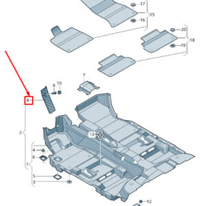 AUDI Q5 FY Footrest Cover 80B864777B4PK 80B864777B 4PK ORIGINAL