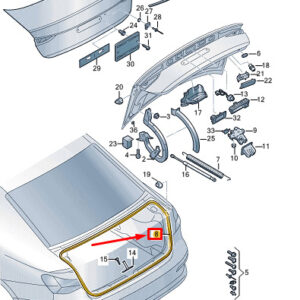AUDI A3 Sportback 8Y Rear Tailgate Rubber Seal 8Y5827705C ORIGINAL