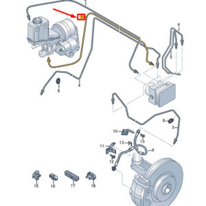 AUDI Q4 E-Tron Brake Pipe RHD 1EC614739B ORIGINAL