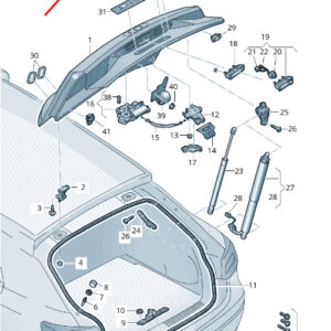 AUDI Q2 GA Rear License Plate Trim 81A827113C 9B9 81A827113C9B9 ORIGINAL