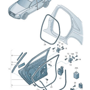 AUDI A8 4H Rear Door Catch 4H0839249D ORIGINAL