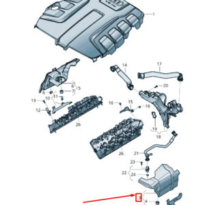 AUDI Q7 4M Left Engine Intake Manifold Cover 4M0103925B ORIGINAL