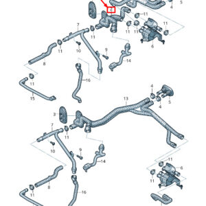 AUDI A7 Sportback 4G Engine Coolant Hose 4G1819350AK ORIGINAL
