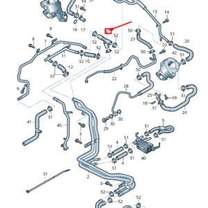 AUDI Q7 4L Engine Coolant Hose 4L0121444 ORIGINAL