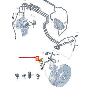 AUDI Q4 E-Tron Front Right Brake Hose Bracket 1EA611842F ORIGINAL