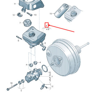 AUDI A6 C8 Brake Master Cylinder Reservoir 4K0698301 ORIGINAL