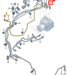 AUDI E-TRON GT Front Brake Line 9J1614717C ORIGINAL