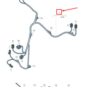 AUDI A6 4A C8 Rear Door Trim Panel Wiring Harness 4K5971693BE ORIGINAL