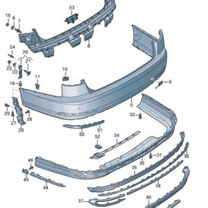 AUDI A8 D5 Rear Left Bumper Trim 4N0807833E3Q7 ORIGINAL
