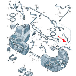 AUDI R8 4S Fuel Line 4S0201215F ORIGINAL