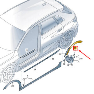 AUDI A3 Sportback 8Y Rear Right Wheel Cover 8Y4853818X7L ORIGINAL