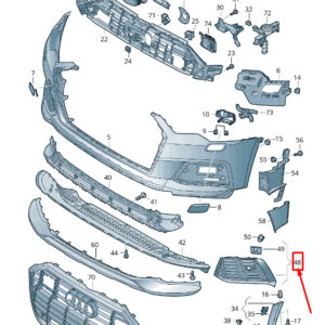 AUDI A6 C8 Front Left Bumper Air Guide Grille 4K0807647E9B9 ORIGINAL