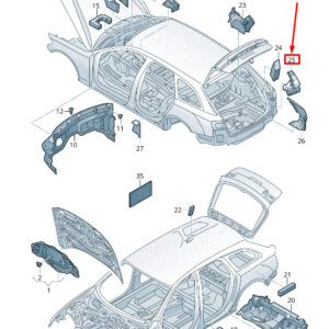AUDI A6 Avant C7 Rear Right Wheel Housing Sound Absorber 4G9863778C ORIGINAL