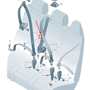 AUDI Q7 4M Rear Left Seatbelt 4M0857805F GWQ 4M0857805FGWQ ORIGINAL