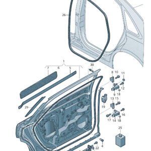 AUDI A8 4N Rear Door Check Rod 4N0839249 ORIGINAL