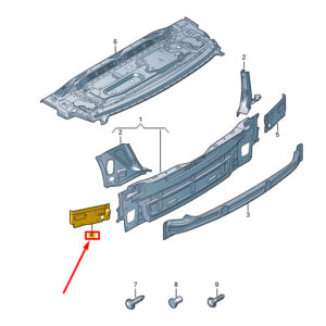 AUDI A3 Sportback 8Y Rear Left Body Panel Filler Panel 8Y5813543 ORIGINAL