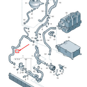 AUDI A3 Sportback 8V Engine Coolant Hose 5Q0121053A ORIGINAL