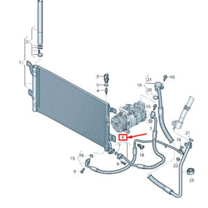 AUDI A6 C8 A/C Refrigerant Line 4K0816721EM ORIGINAL