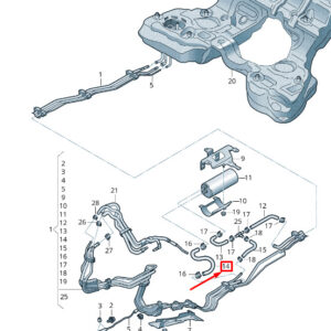 AUDI A6 C8 Fuel Hose 4K0201541G ORIGINAL
